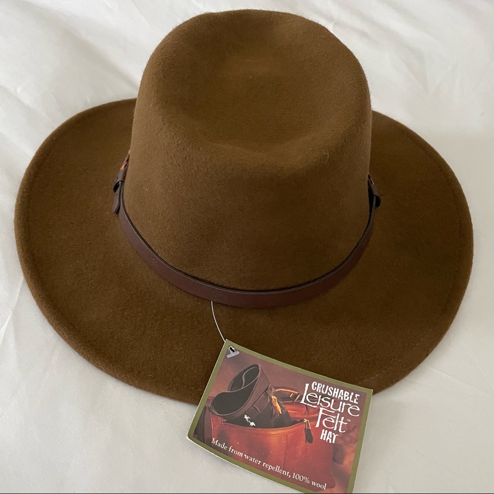 Serratelli Hat Crushable Wool Felt Outback  Cowboy Gender - Neutral style XL - Picture 3 of 4